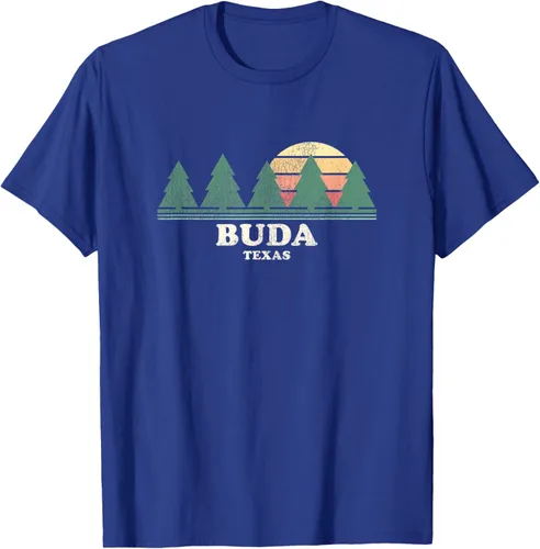 Vista 16 de Buda TX Vintage Throwback Tee Retro 70s Design T-Shirt