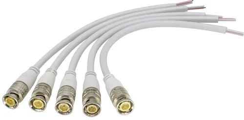 Vista 7 de Cable de extensión BNC de video BNC a cable desnudo, conector de extremo abierto, cable de extensión B-N-C, cable de cola macho para vigilancia