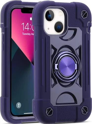 Vista 30 de MARKILL Funda compatible con iPhone Air de 6.5 pulgadas 2025 con soporte de anillo giratorio de 360 grados, protección contra caídas de grado