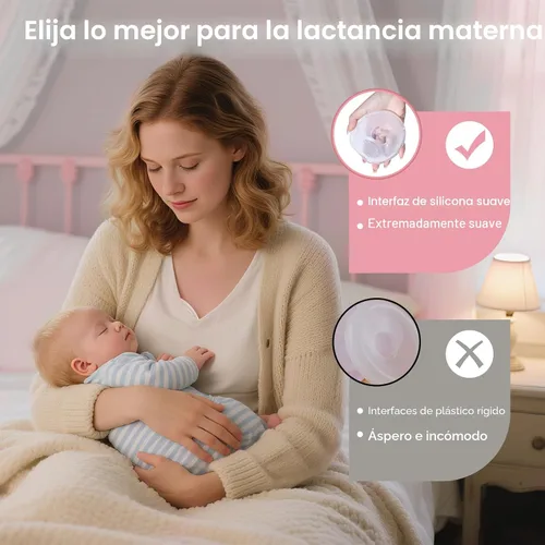 Vista 2 de Recolector de leche materna, recolectores de leche para lactancia, conchas de leche materna reutilizables, protector que protege los pezones