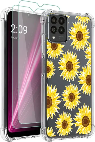 Vista 11 de Osophter Funda para Revvl 6 Pro 5G, transparente con protector de pantalla, TPU absorción de golpes, flexible para teléfono celular T-Mobile T Phone