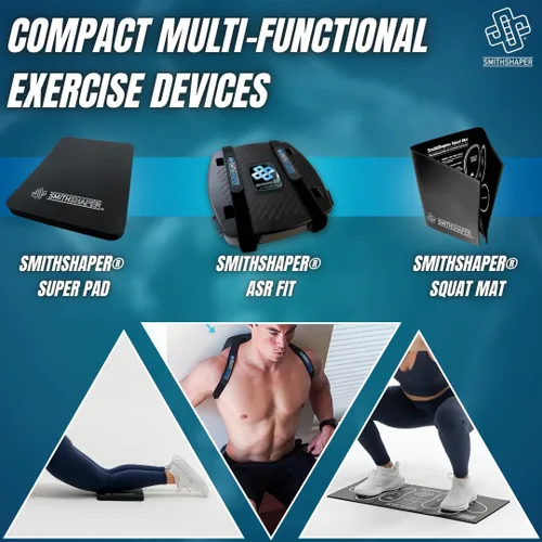 Vista 4 de FIT Ab Squat Roller Dual Mat Bundle (FIT ASR con una alfombrilla para sentadillas y una súper almohadilla)