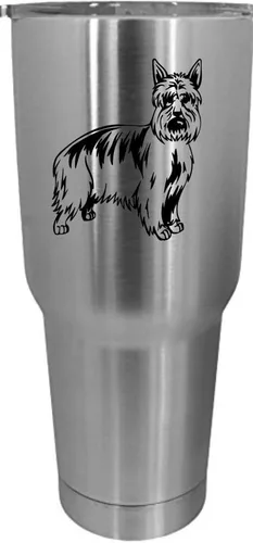 Vista 421 de Cairn Terrier - Vaso grabado con temática de perro, 30 onzas