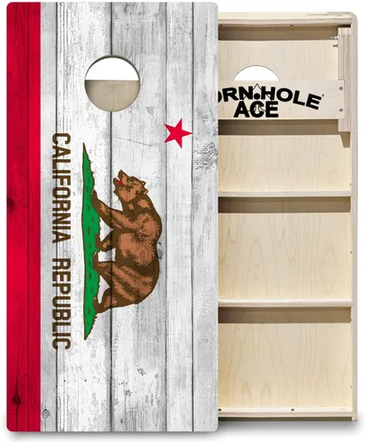 Vista 16 de CornholeAce ACE PRO State Flags Professional Cornhole Boards - No Bounce! Triple Wide Legs, 3/4" Baltic Birch Plywood, Handles, Regulation Size Texas