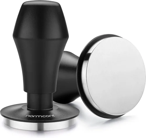 Vista 9 de Normcore Tamper de café con resorte de 1.791 in V4 para Flair Pro, Pro 2, base plana de acero inoxidable 304, mango ergonómico de aluminio