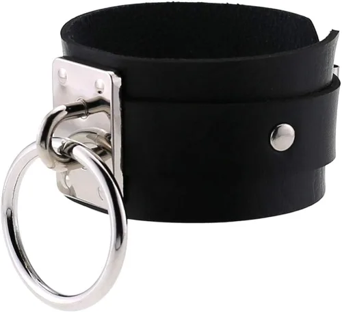Vista 9 de Tosmifairy Gargantilla de collar y pulseras góticas para mujeres hombres y niñas accesorios de punk rock joyería de cosplay 3 piezas Cuero sintético