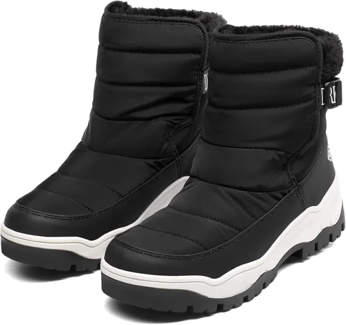 Vista 2 de DREAM PAIRS Botas de nieve de invierno para mujer, impermeables, aisladas, cálidas y cómodas, de piel sintética, botas cortas de moda