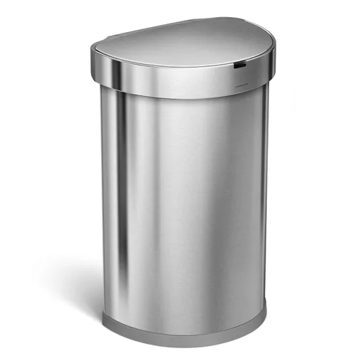 Vista 7 de Simplehuman bote de basura de acero mate de 45 l, con sensor semicircular
