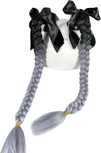 Vista 9 de 2 piezas de coletas para casco de motocicleta, cola de caballo para casco de bicicleta, trenzas para cualquier casco/diseño reutilizable con ventosa