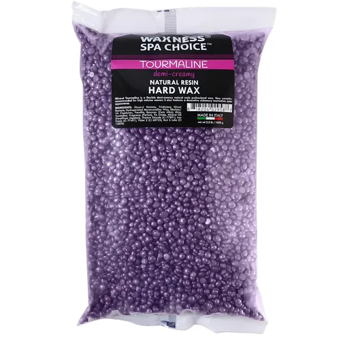 Vista 2 de Waxness Spa Choice - Perlas de cera dura cremosa de turmalina, 2.2 libras / 2.2 lbs, paquete de 2