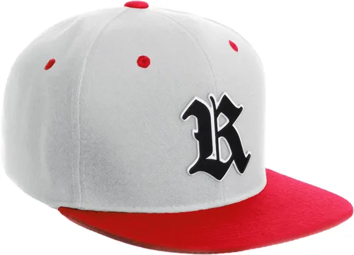 Vista 1490 de Daxton Gorra clásica con visera de billete plano con letras del alfabeto inglés antiguo de la A a la Z