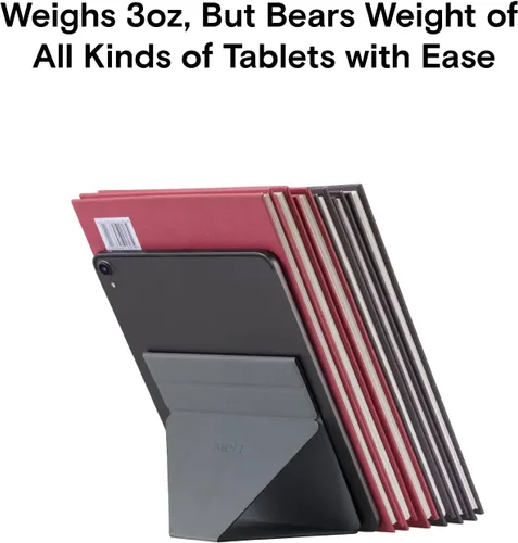 Vista 11 de MOFT Soporte delgado invisible para tableta, diseño ajustable y plegable, compatible con tabletas de hasta 7.9-9.7 pulgadas, versión adhesiva, gris