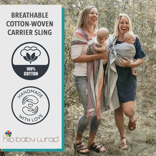 Vista 4 de Transportador de bebé con eslinga anillo soporte para cadera para bebés y niños pequeños, Autumn Carrier for Newborns Infants Toddlers, Adjustable