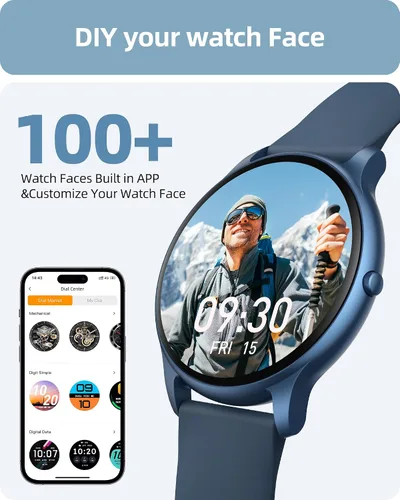 Vista 7 de Reloj inteligente Parsonver para hombres y mujeres (responder/realizar llamadas), rastreador de actividad física de 45mm con más de 100 modos