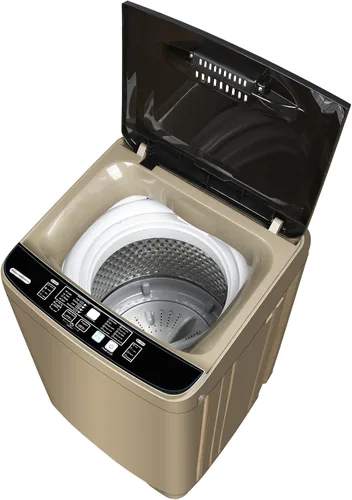 Vista 7 de Lavadora completamente automática con pantalla LED, 10 programas y 8 selecciones de niveles de agua, lavadora de lavandería compacta portátil