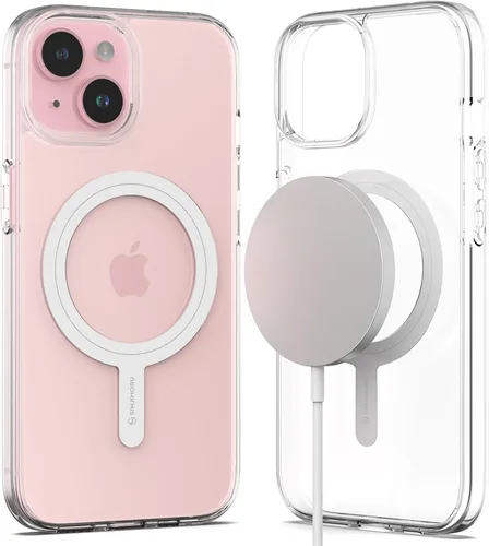 Vista 9 de Sinjimoru Funda para iPhone a prueba de golpes con MagSafe, PC y TPU Funda transparente para iPhone Funda para iPhone para Magsafe. M-Airclo