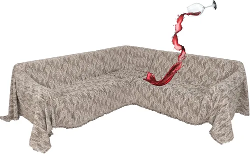 Vista 14 de Fundas de sofá seccional 100% impermeables para perros, funda de sofá de esquina en forma de L, funda de sofá de chenilla lavable, cobija moderna