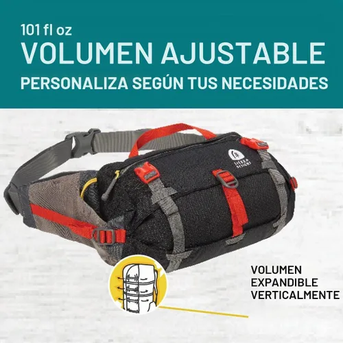 Vista 3 de Sierra Designs Riñonera lumbar flexible, bolsa de cintura de senderismo con soporte para botella de agua, volumen ajustable y más