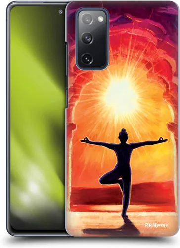 Vista 18 de Head Case Designs Officially Licensed P.D. Moreno Dancer's Pose Yoga Silhouettes Hard Back Case Compatible with Samsung Galaxy S20 FE / 5G