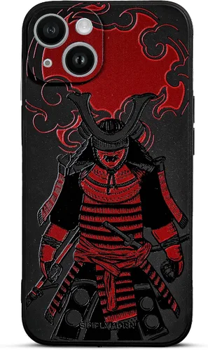 Vista 97 de SIMPLYMDRN Funda delgada para iPhone 12 Pro Max, diseño de guerrero, funda genial para hombres, funda de soldado de combate, delgada y flexible
