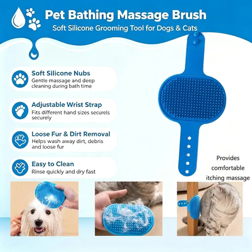 Vista 8 de Dog Brush for Shedding,Pet Slicker Hair Brush Kit in One Bag 8 PCS