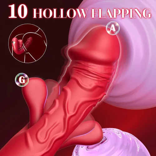 Vista 4 de Vibrador de punto G juguetes sexuales para mujeres - Juguetes sexuales para mujeres adultas con 10 modos de aleteo, vibración y lamido, juguete