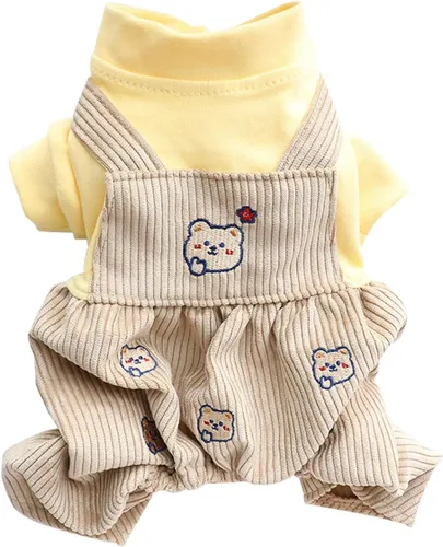 Vista 19 de Ropa para perros de verano con lazo, camisas elegantes para mascotas para perros pequeños, niños y niñas, cachorros, overol clásico, traje clásico