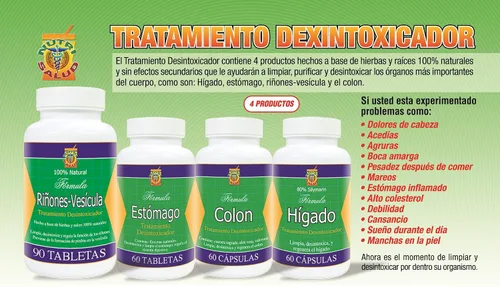 Vista 3 de Desintoxicador 4 Productos Para Limpiar Y Desintoxicar Colon, Rinones, Vesicula, Higado Y Estomago Como Lo Vio En Tv. por Nutrisalud Products
