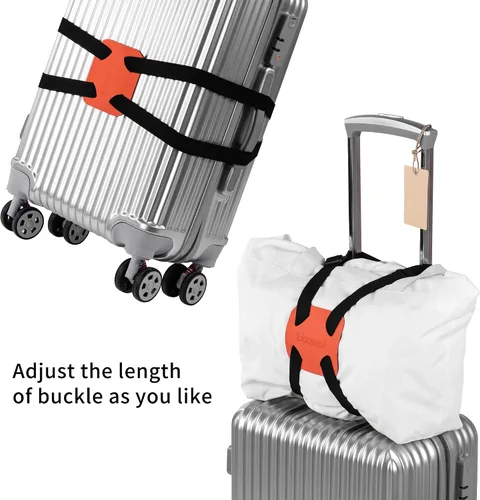 Vista 3 de Correas de equipaje para añadir una bolsa, fácil de viajar, maleta con correa elástica, maleta de alta elasticidad, bolsa de cinturón ajustable