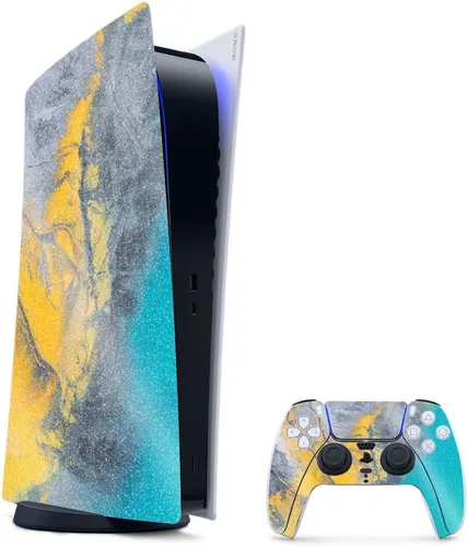 Vista 9 de MightySkins - Skin para juegos con purpurina brillante para PS5 y PlayStation 5, ágata amatista, acabado duradero con purpurina de alto brillo