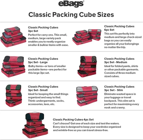 Vista 3 de eBags Classic 4 Piece Packing Cube Set