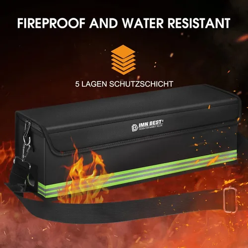 Vista 2 de ImnBest Bolsa de batería Ebike, resistente al fuego, impermeable y a prueba de explosiones, bolsa de seguridad Lipo para almacenamiento, transporte
