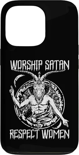 Vista 10 de Worship Satan Respect Women I Satanic Goat Head Case for iPhone 16