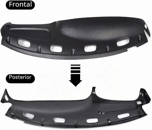 Vista 6 de ECOTRIC Cubierta de Tablero Compatible con Dodge Ram 1500 1998-2001/Dodge Ram 2500 3500 1998-2002, Cubierta Negra para Tablero
