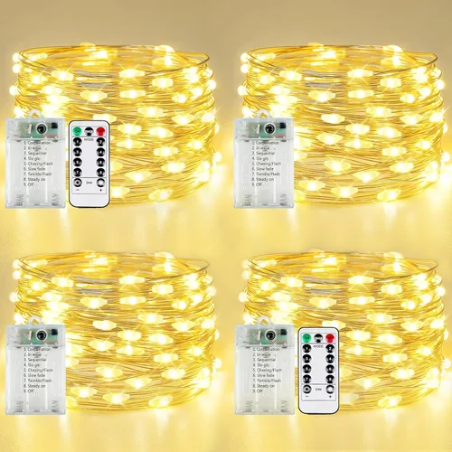 Vista 7 de 30LED Acorn Fairy Lights Battery Operated Fall String Lights Indoor Decor Remote Control, 8 Lighting Modes, IP44 Waterproof, Timer & Dimmable