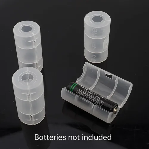 Vista 2 de Convertidor de batería de tamaño AA a C, cajas de batería de la caja del soporte del adaptador de batería de 4pcs