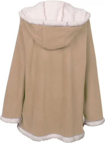 Vista 2 de totes Chaqueta de forro polar con cremallera para mujer, con capucha, forro polar, abrigo de peluche