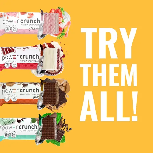 Vista 4 de Barritas de proteína Power Crunch, snacks altos en proteínas con delicioso sabor, S'Mores, 1.4 onzas (12 unidades) (Paquete de 2)