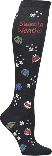 Vista 14 de Nurse Mates Calcetines de pantorrilla para mujer Compresión de 12-14 mmHg Soporte y comodidad superiores 1 par Tinte espacial Aqua Breeze
