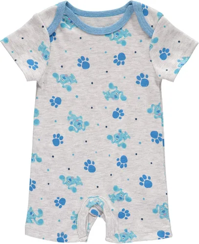 Vista 2 de Blue's Clues Newborn Baby Boys Infants 2 Pack Graphic Snap Romper Bodysuit