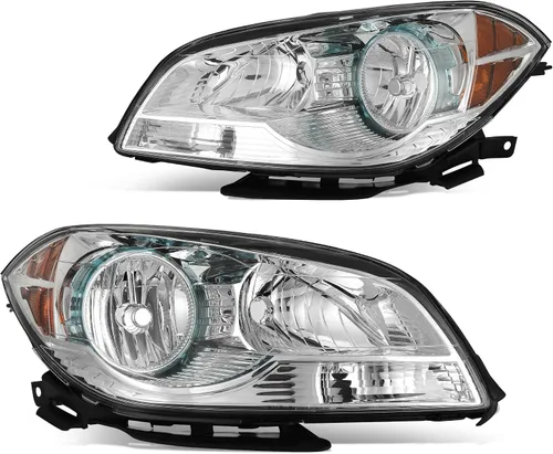 Vista 8 de DWVO Conjunto de faros Compatible con Chevy Malibu 1997 1998 1999 2000 2001 2002 2003 Pareja de repuesto de faros delanteros