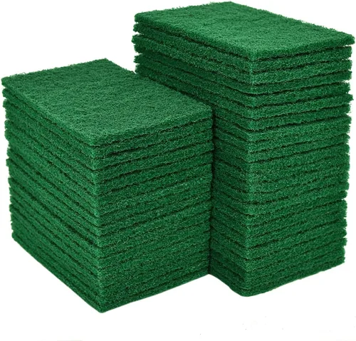 Vista 9 de YoleShy 20 almohadillas para fregar, estropajos de platos, 4.5 x 6 pulgadas, reutilizables, verdes, para el hogar, para platos, fregadores de cocina