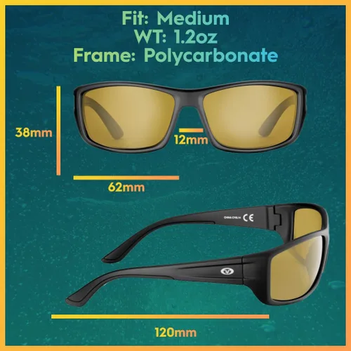Vista 3 de Flying Fisherman Gafas de sol rectangulares Buchanan para mujer