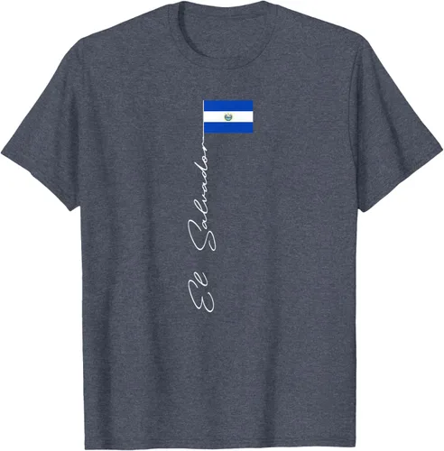 Vista 58 de Camiseta patriótica con bandera de El Salvador, Negro