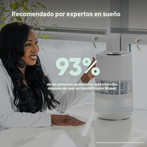 Vista 6 de BLUEAIR Humidificador inteligente prémium para habitaciones grandes, dormitorios, mejor sueño con tecnología de niebla invisible evaporativa