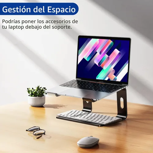 Vista 9 de BESIGN LS03 - Soporte elevador de aluminio para laptop, ergonómico y desmontable, elevador para computadora, compatible con MacBook Air Pro, Dell