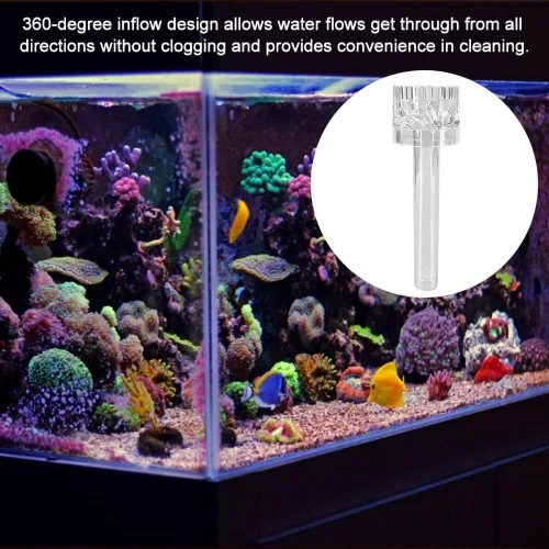 Vista 9 de DONGKER Tubo de lirio de acuario, desnatador de superficie acrílica para tanque de acuario de 5 pulgadas/8 pulgadas (16/0.866 in)