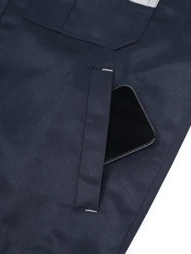 Vista 6 de JEATHA Uniforme mecánico de manga larga para hombre, uniforme de trabajo, para taller, trabajo automático con bolsillos