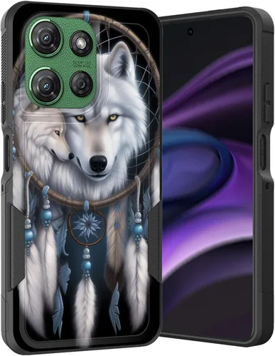 Vista 23 de para Moto G Play 4G 2024, funda de dos capas híbrida resistente y a prueba de golpes, PC duro + silicona suave protectora para Motorola Moto G Play