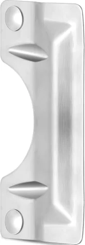 Vista 8 de Landhoow 2 piezas de 3 x 7 pulgadas, cubierta de placa de acero inoxidable para puerta de seguridad, contra entrada forzada, fácil de instalar